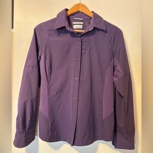 2 purple Columbia shirts, Omni-shade sun protection